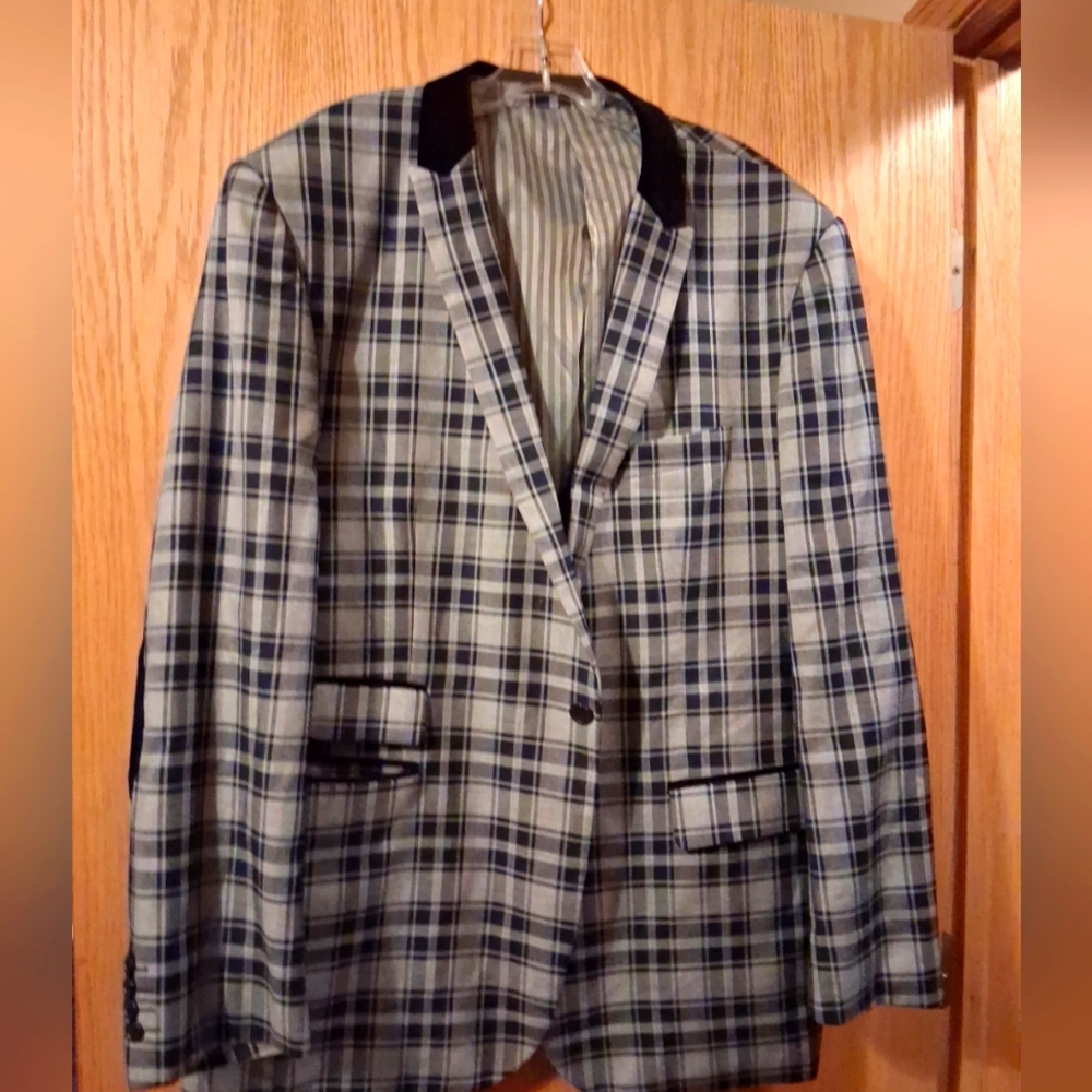 Mens Manzini Blazer Suit Coat Jacket XXL 35 long 25 Armpit -Arm Designed Italy